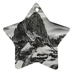 Fitz Roy And Poincenot Mountains, Patagonia Argentina Star Ornament (two Sides) by dflcprintsclothing