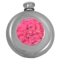 Beauty Pink Rose Detail Photo Round Hip Flask (5 Oz) by dflcprintsclothing