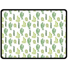 Cactus Pattern Fleece Blanket (large)  by goljakoff