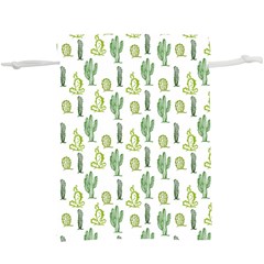 Cactus Pattern  Lightweight Drawstring Pouch (xl) by goljakoff