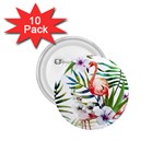 Tropical flamingo 1.75  Buttons (10 pack)