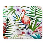 Tropical flamingo Large Mousepads