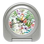 Tropical flamingo Travel Alarm Clock