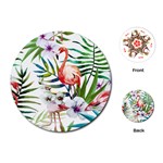 Tropical flamingo Playing Cards Single Design (Round)