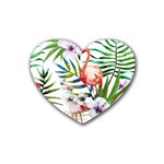 Tropical flamingo Heart Coaster (4 pack) 