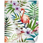 Tropical flamingo Canvas 11  x 14 