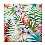 Tropical flamingo Face Towel