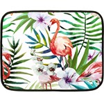 Tropical flamingo Double Sided Fleece Blanket (Mini) 