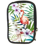 Tropical flamingo Compact Camera Leather Case