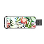 Tropical flamingo Portable USB Flash (Two Sides)