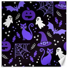 Halloween Party Seamless Repeat Pattern  Canvas 12  X 12  by KentuckyClothing