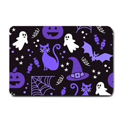 Halloween Party Seamless Repeat Pattern  Small Doormat  by KentuckyClothing