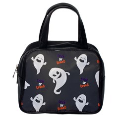 Halloween Ghost Trick Or Treat Seamless Repeat Pattern Classic Handbag (one Side) by KentuckyClothing