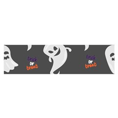 Halloween Ghost Trick Or Treat Seamless Repeat Pattern Satin Scarf (oblong) by KentuckyClothing