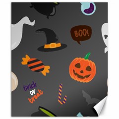 Halloween Themed Seamless Repeat Pattern Canvas 8  X 10  by KentuckyClothing