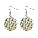 Tropical pineapples Mini Button Earrings