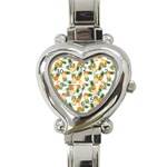 Tropical pineapples Heart Italian Charm Watch