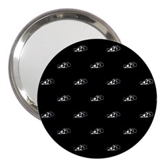 Formula One Black And White Graphic Pattern 3  Handbag Mirrors by dflcprintsclothing