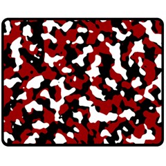 Camouflage Rouge/blanc Fleece Blanket (medium) 