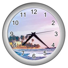 Seascape Wall Clock (silver) by goljakoff