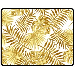 Golden Leaves Double Sided Fleece Blanket (medium)  by goljakoff