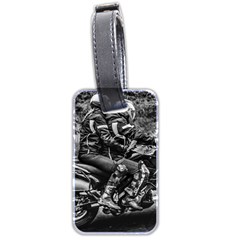 Motorcycle Riders At Highway Luggage Tag (two Sides) by dflcprintsclothing