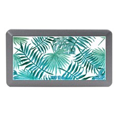 Blue Tropical Leaves Memory Card Reader (mini) by goljakoff