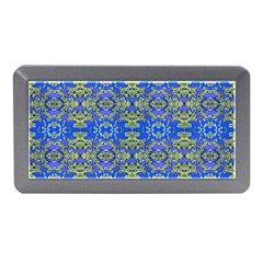 Gold And Blue Fancy Ornate Pattern Memory Card Reader (mini) by dflcprintsclothing