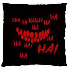 Demonic Laugh, Spooky Red Teeth Monster In Dark, Horror Theme Standard Flano Cushion Case (two Sides) by Casemiro