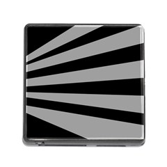 Striped Black And Grey Colors Pattern, Silver Geometric Lines Memory Card Reader (square 5 Slot) by Casemiro