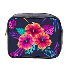 Neon Flowers Mini Toiletries Bag (two Sides) by goljakoff