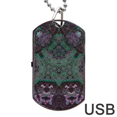 Mandala Corset Dog Tag Usb Flash (one Side) by MRNStudios