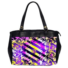 Pop Punk Mandala Oversize Office Handbag (2 Sides) by MRNStudios