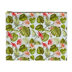 Tropical Flowers Cosmetic Bag (xl) by goljakoff
