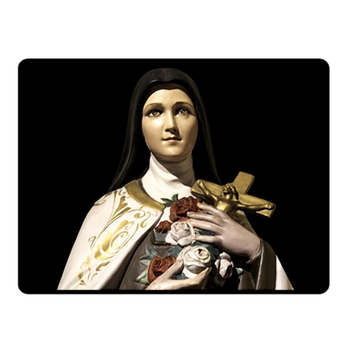 Virgin Mary Sculpture Dark Scene Double Sided Fleece Blanket (Small) 