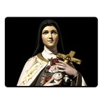 Virgin Mary Sculpture Dark Scene Double Sided Fleece Blanket (Small)  45 x34  Blanket Back