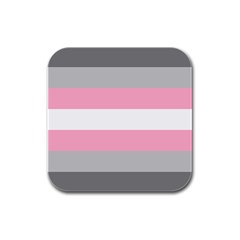 Demigirl Pride Flag Lgbtq Rubber Square Coaster (4 Pack)  by lgbtnation