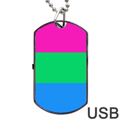 Polysexual Pride Flag Lgbtq Dog Tag Usb Flash (two Sides) by lgbtnation