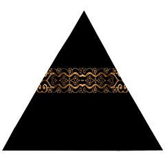 Luxury Ornate Minimal Style Dark Print Wooden Puzzle Triangle by dflcprintsclothing