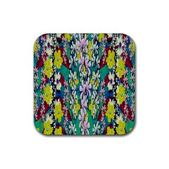 Where The Fairies Dance In Winter Times Rubber Coaster (square)  by pepitasart