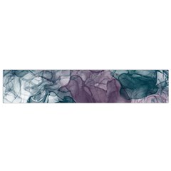 Teal And Purple Alcohol Ink Small Flano Scarf by Dazzleway