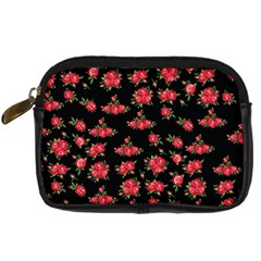 Red Roses Digital Camera Leather Case by designsbymallika