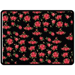 Red Roses Double Sided Fleece Blanket (large)  by designsbymallika