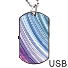 Rainbow Stripes Dog Tag Usb Flash (two Sides) by Dazzleway