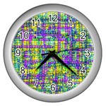 Mosaic Tapestry Wall Clock (Silver)