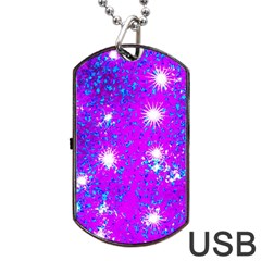 Privet Hedge With Starlight Dog Tag Usb Flash (two Sides) by essentialimage