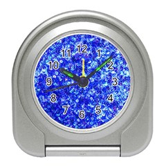 Blue Sequin Dreams Travel Alarm Clock by essentialimage