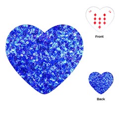 Blue Sequin Dreams Playing Cards Single Design (heart) by essentialimage