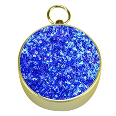 Blue Sequin Dreams Gold Compasses by essentialimage