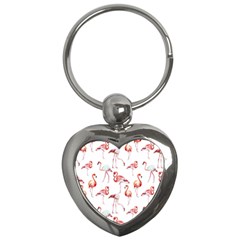 Rose Flamingos Key Chain (heart) by goljakoff